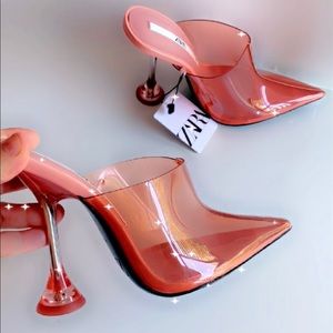 ZARA clear heels